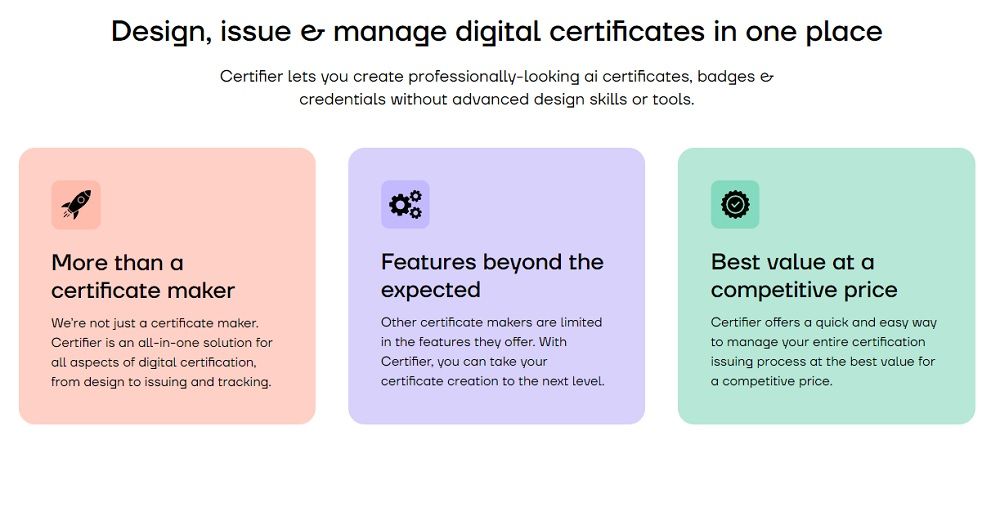 Certifier-feature